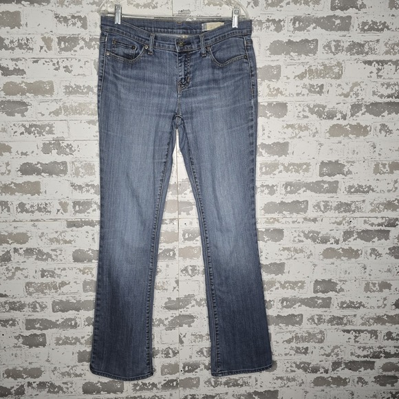 GAP Denim - Gap Jeans Womens‎ 10XL Tall Bootcut Stretch Light Blue Wash Denim Distressed Hem